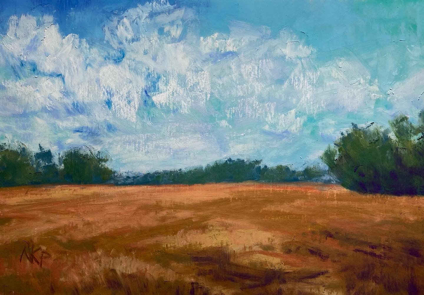 Summer Clouds Over Cut Wheat